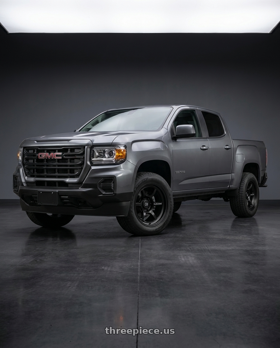 2021 GMC Canyon Denali with Black Rhino SHOGUN 6X120 17X8.5 +20 MATTE BLACK wheels