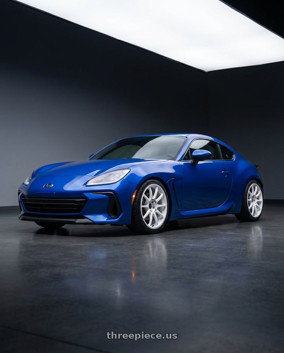 2024 Subaru BRZ with Advan RCIII 5x114.3 18x8.5+53 White wheels