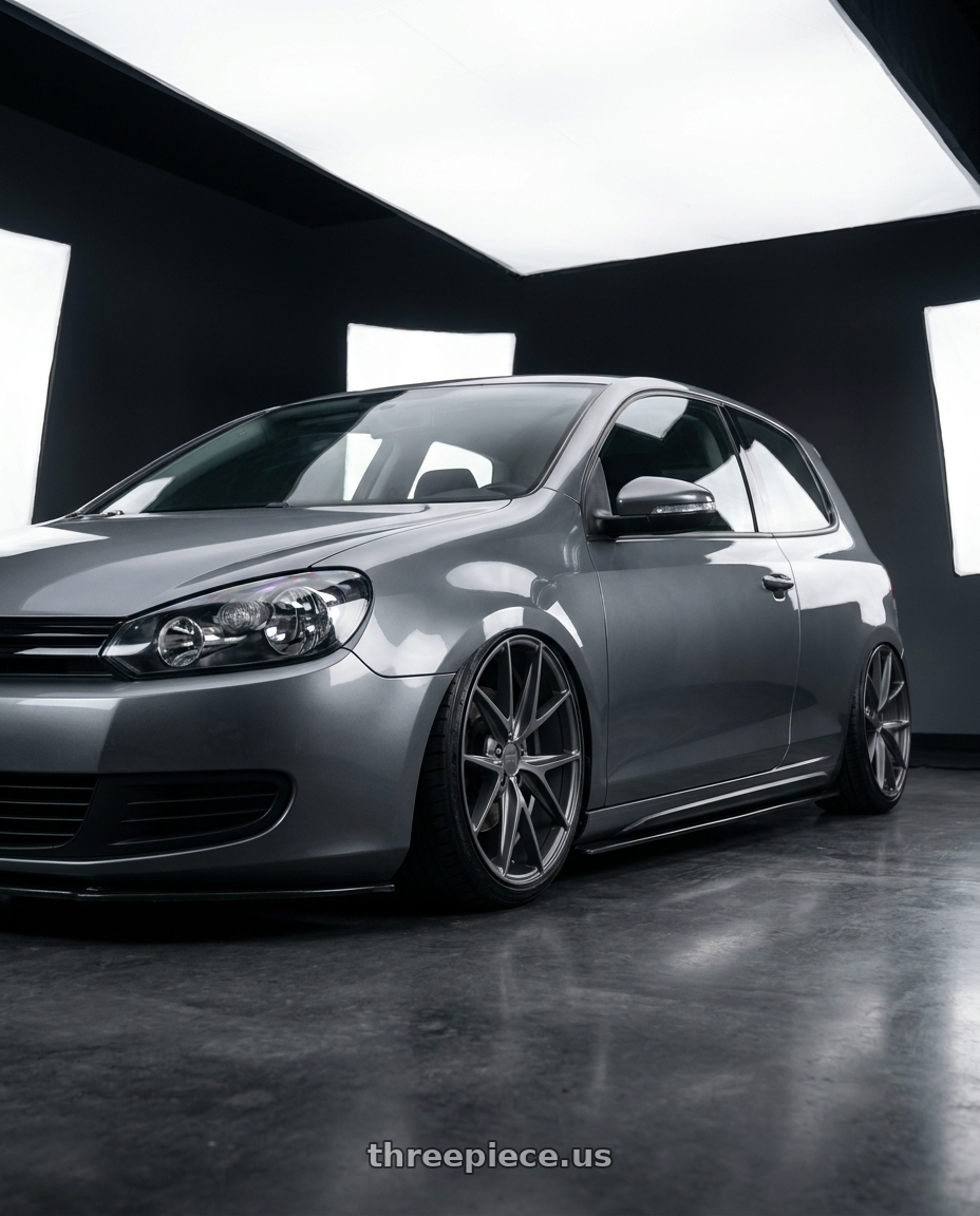 2013 Volkswagen GTI MK6 with Niche 1PC M116 MISANO 5X112 18X8 +42 MATTE GUN METAL wheels