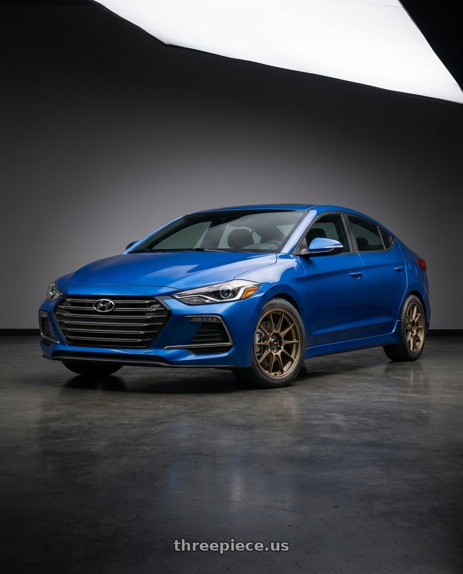 2017 Hyundai elantra sport with Konig Dekagram 5x114.3 18x8.5+35 Gloss Bronze wheels