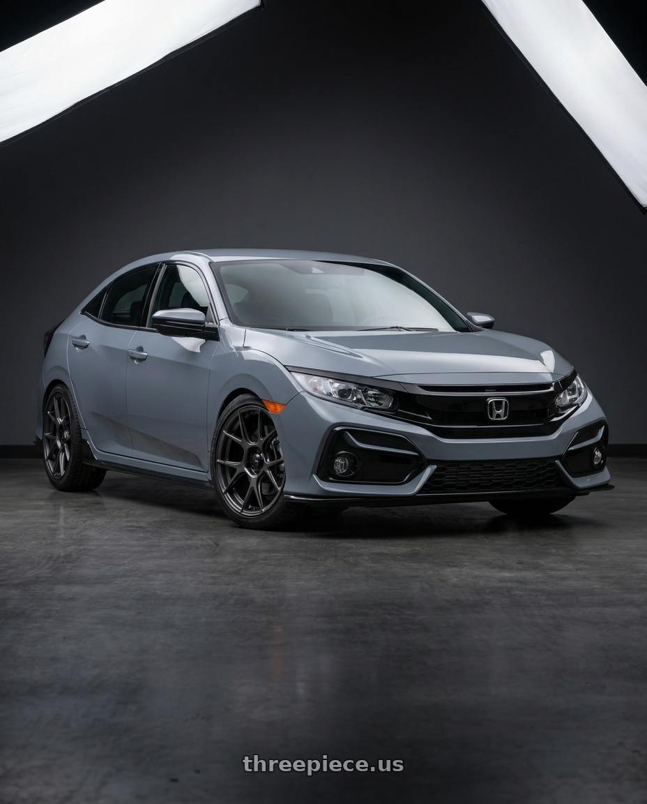 2021 Honda Civic Type R with Konig Ampliform 5x120 18x8.5+32 Dark Metallic Graphite wheels