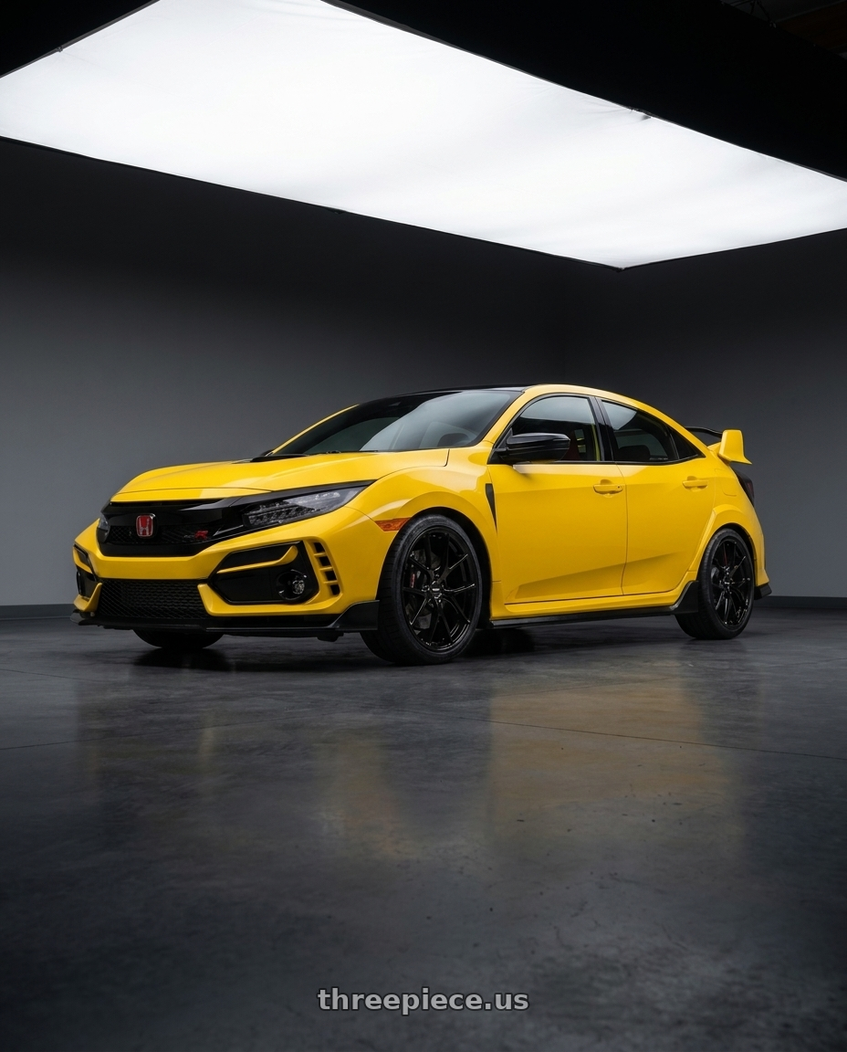 2021 Honda Civic Type R Limited Edition with VOSSEN HF6-4 6X139.7 18x9 +0 GLOSS BLACK wheels