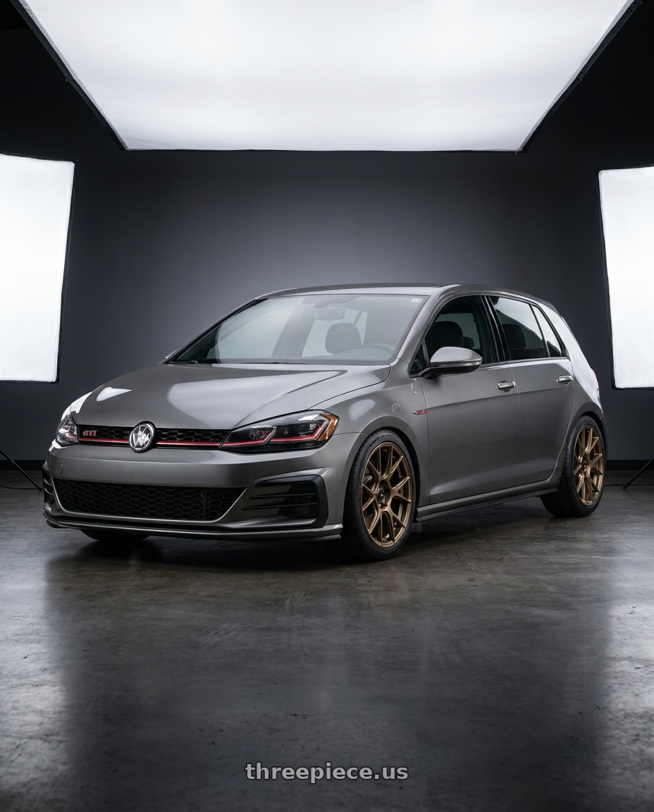 2019 Volkswagen GTI MK7 with Konig Ampliform 5x112 18x8.5+43 Gloss Bronze wheels