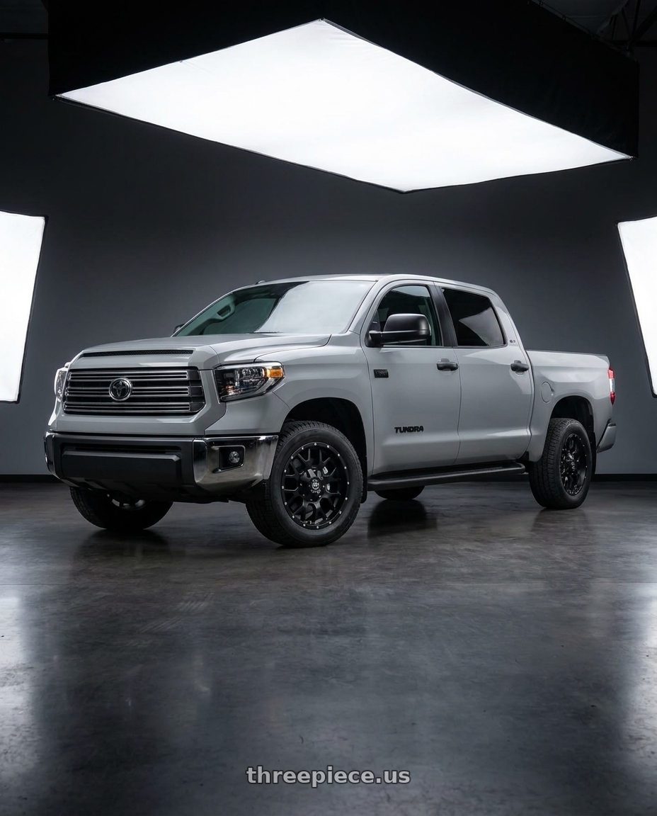 2021 Toyota Tundra 1794 Edition with Mayhem Warrior 8015 5x150/5x139.7 18x9+18 Matte Black wheels