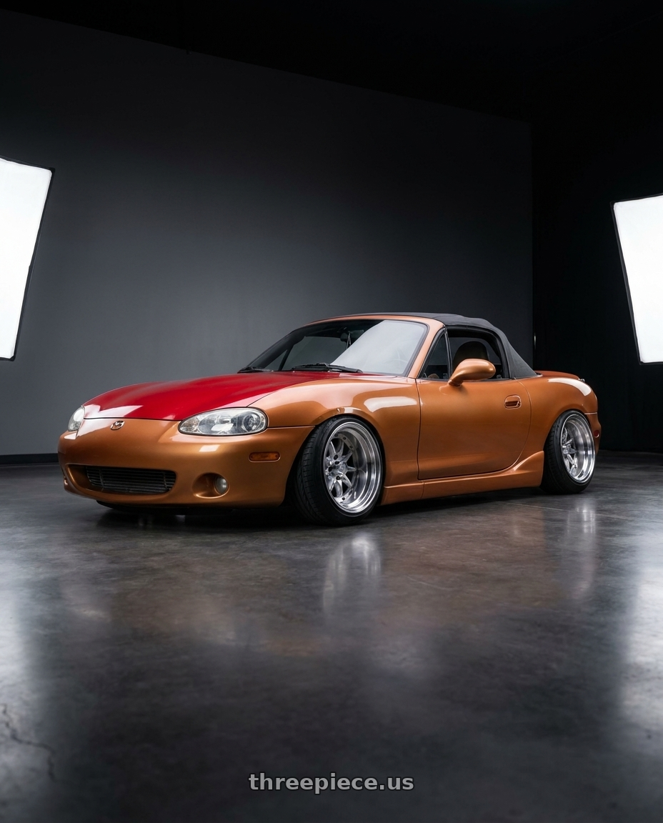2000 Mazda miata with Speed Star Mk-I 4x100 15X8.5+-8  Polished wheels