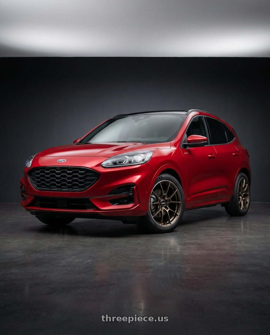 2020 Ford Kuga st line with Volk Racing G025 SZ EDITION 5x114.3 18x9.5+45 Shining Bronze Metal wheels