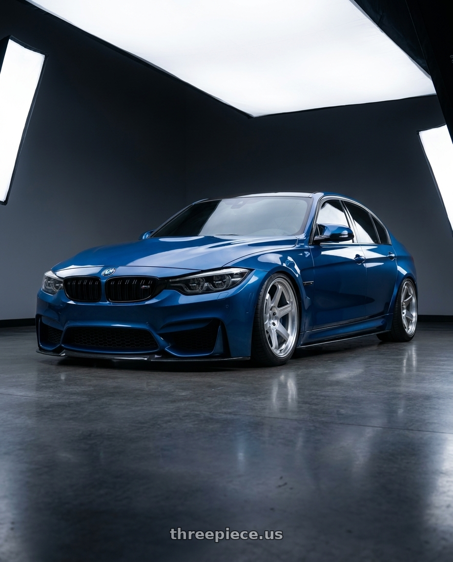 2018 BMW M3 Comp Avus with Volk Racing TE37 ULTRA M-SPEC 5x120 19x9.5+23 Diamond Silver wheels
