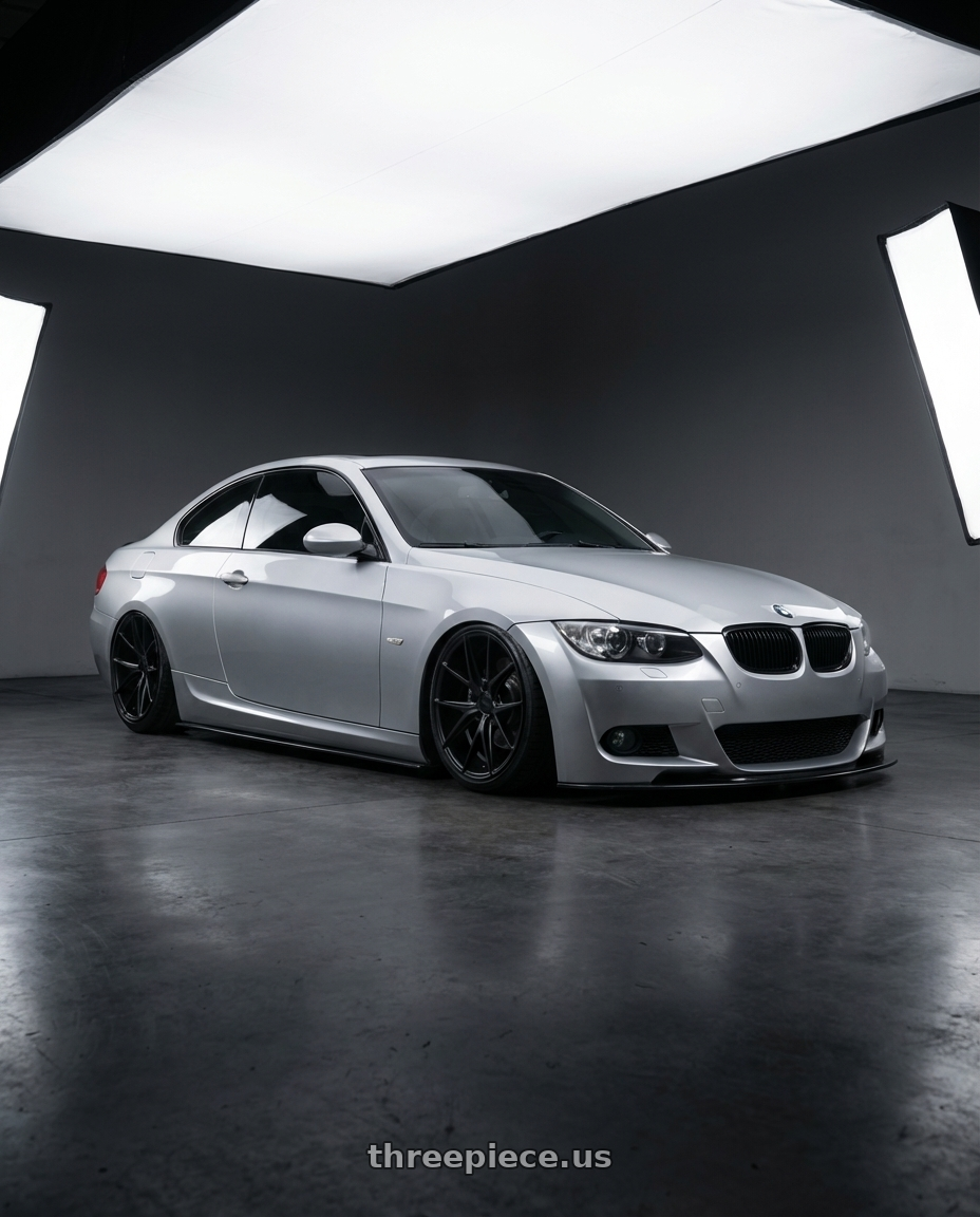 2012 BMW 3 Series E92 with Niche 1PC M117 MISANO 5X120 19X8.5 +45 MATTE BLACK wheels