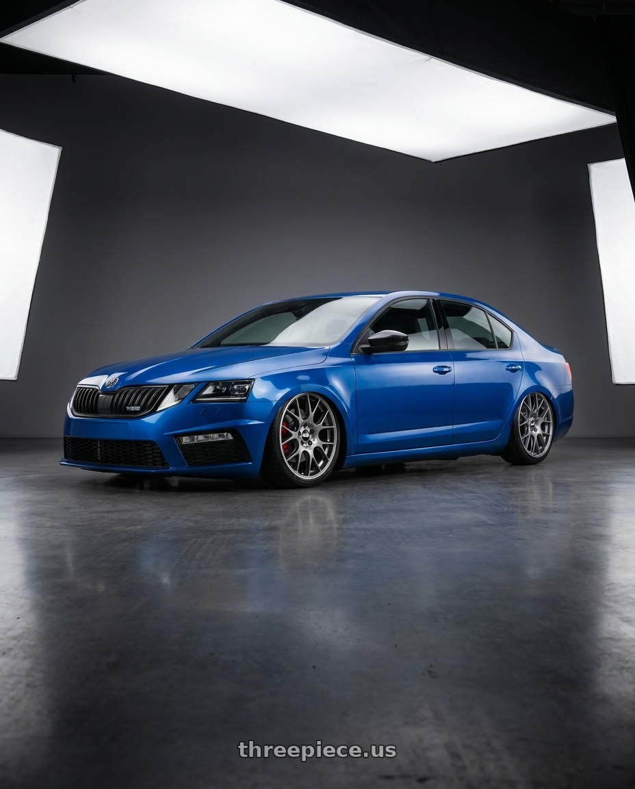 2019 Skoda octavia vrs 245 with BBS CH-R 5x112 19x8.5 +48 Satin Titanium Polished Rim Protector wheels