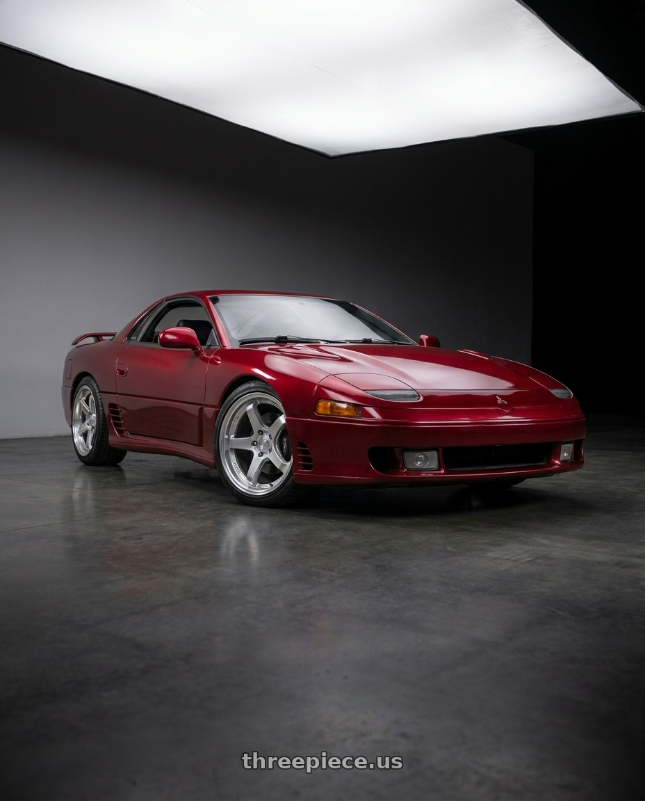 1992 Mitsubishi 3000GT with KATANA RACING HR05 5x114.3 18x8.5 +35 Hyper Silver wheels
