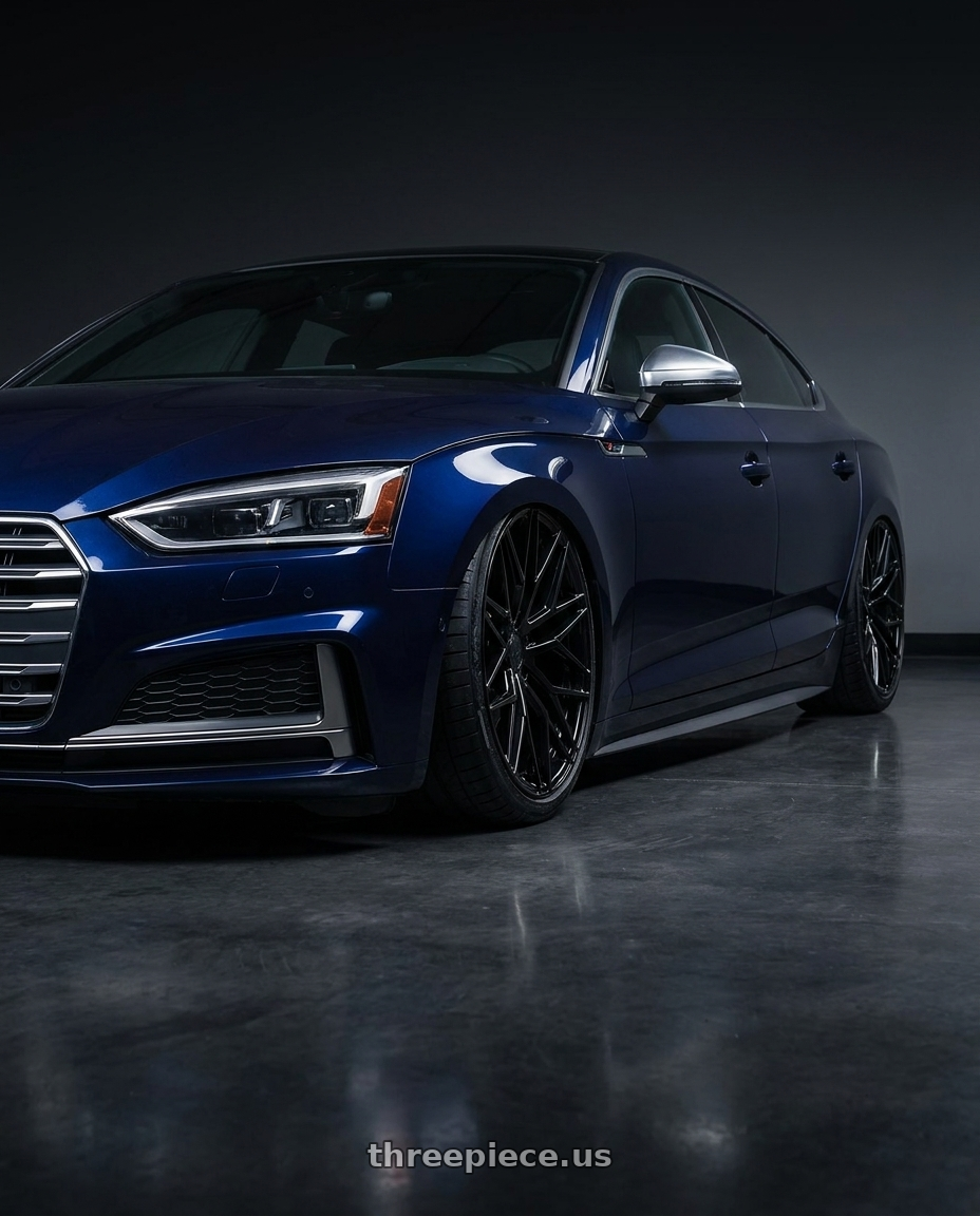 2014 Audi S5 B8 with Avant Garde Wheels M520R 5X112 19x9.5 +40 Gloss Black wheels