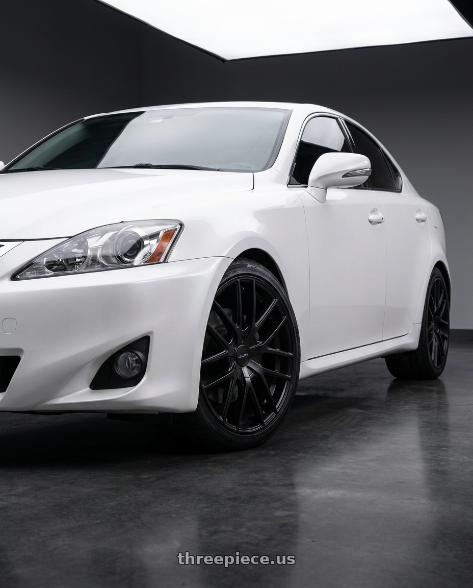 2012 Lexus IS 350 with TOUREN TR60 3260 5x114.3/5x120 20x8.5 +20 MATTE BLACK wheels