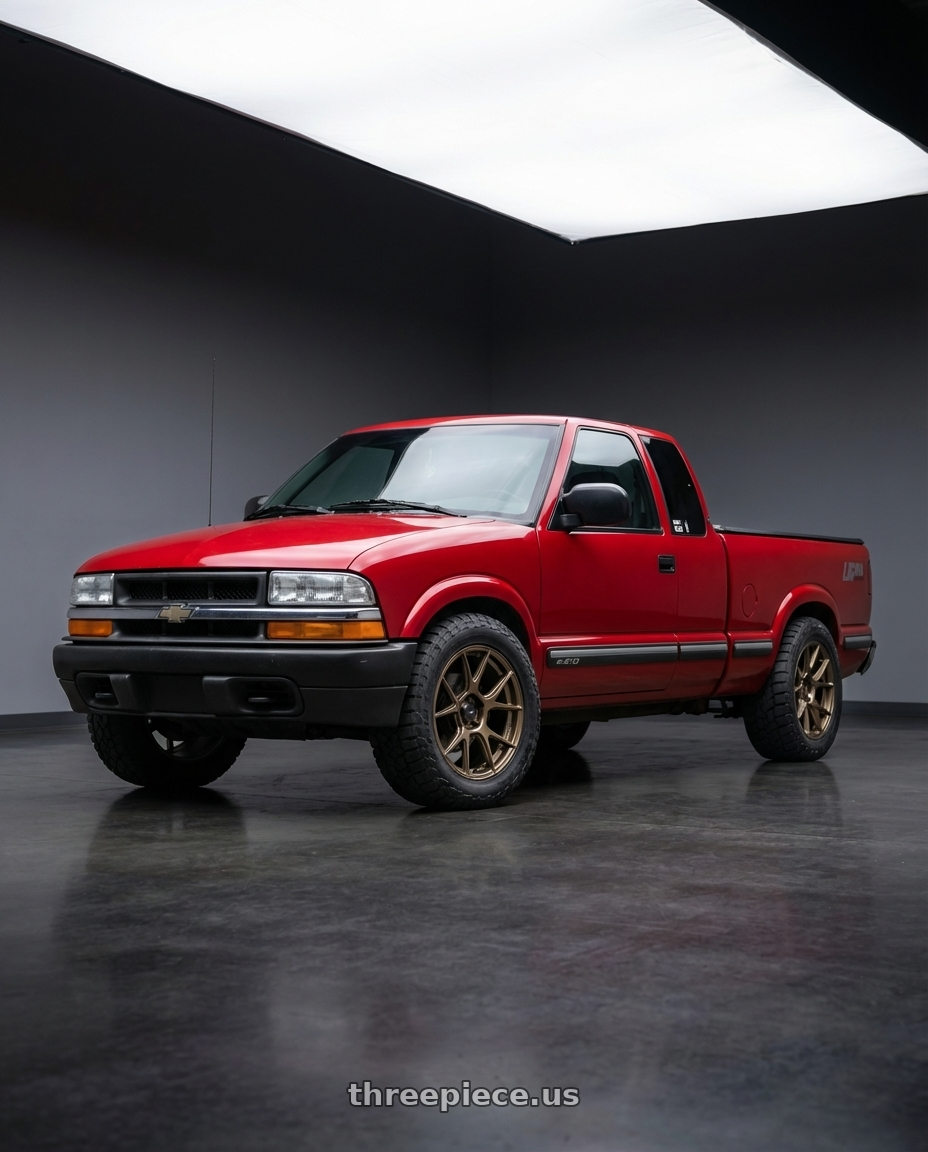 1998 Chevy S10 with Konig Ampliform 5x120 18x8.5+32 Gloss Bronze wheels