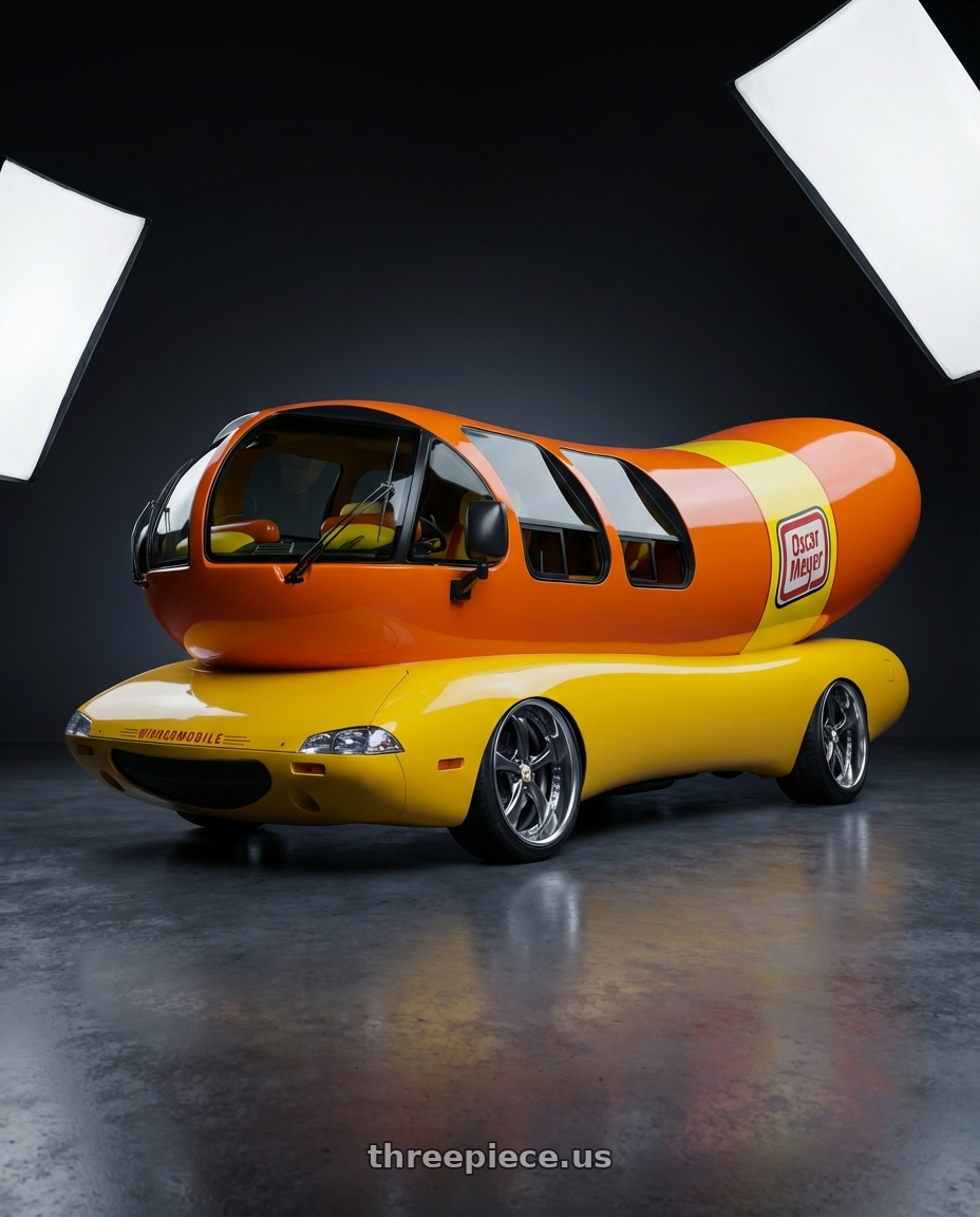 2020 Oscar Meyer Wienermobile with Work Wheels VS-KF 5X114.3 19x7.5+34 Brilliant Silver Black A Disk FULL REVERSE wheels