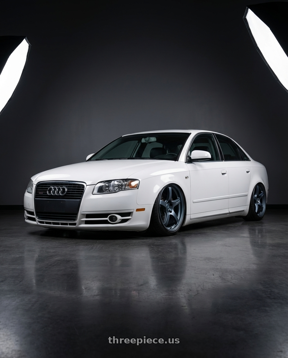 2010 Audi A4 B7 with Gram Lights 57CR 5x112 19x9.5+25 Gunblue II wheels