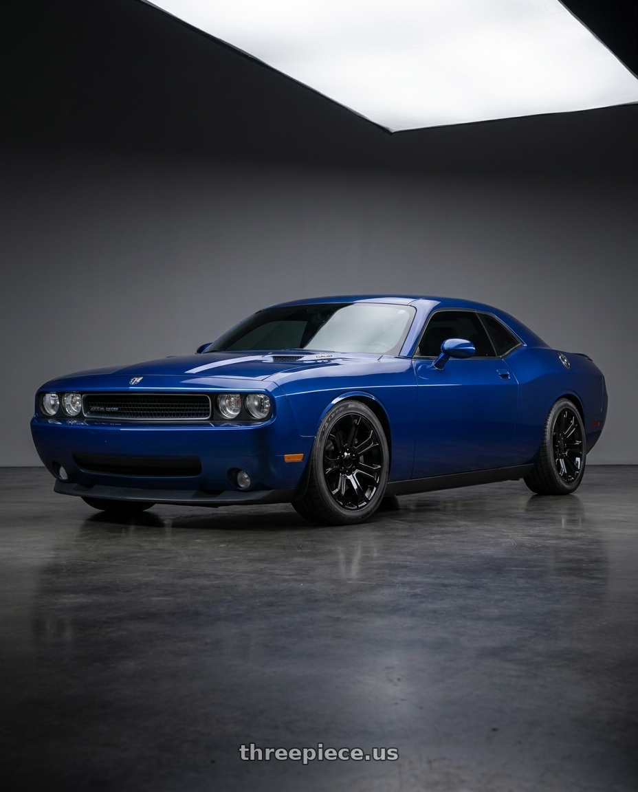 2010 dodge challenger with OEP 166B 6x139.7 22x9 +24 Gloss Black wheels