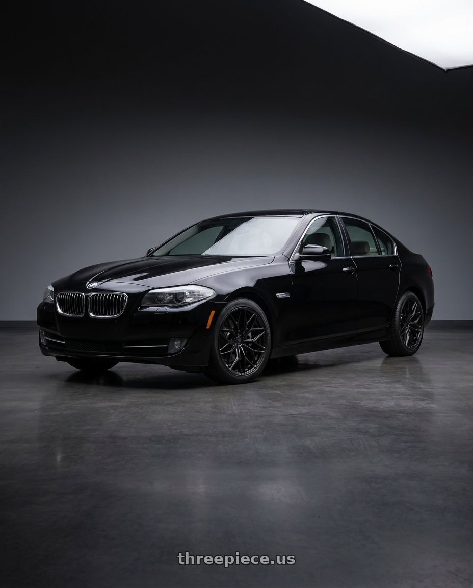 2014 bmw 535i with Brada FR80 5x120 21x11 +35 Satin Black wheels