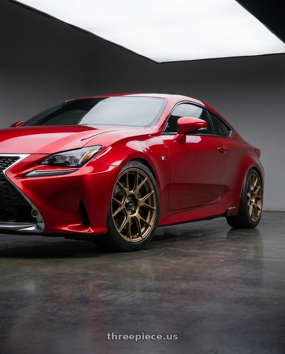 2018 Lexus RC F with Konig Ampliform 5x114.3 19x9.5+25 Gloss Bronze wheels