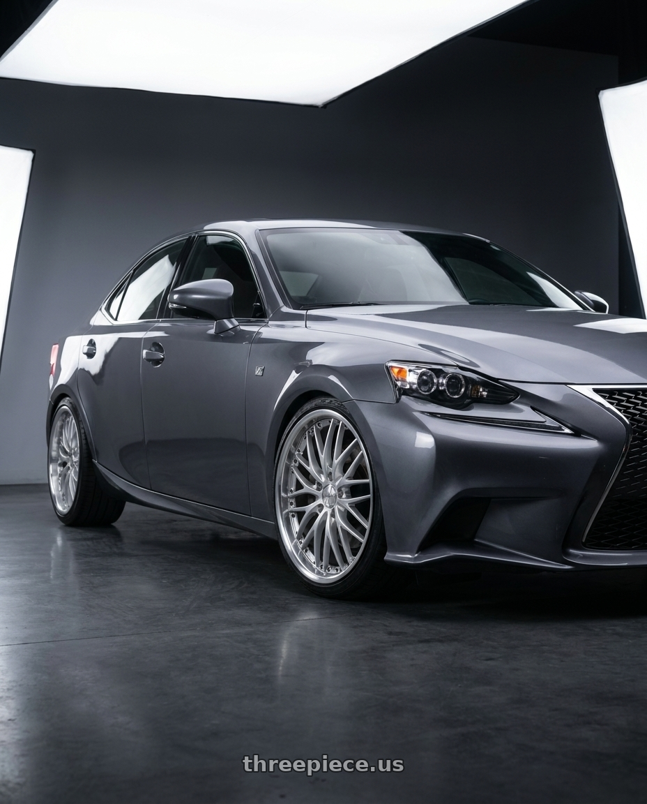 2017 Lexus IS with MRR GT1 5x114.3 19x8.5  +35 Hyper Silver Machine Lip wheels