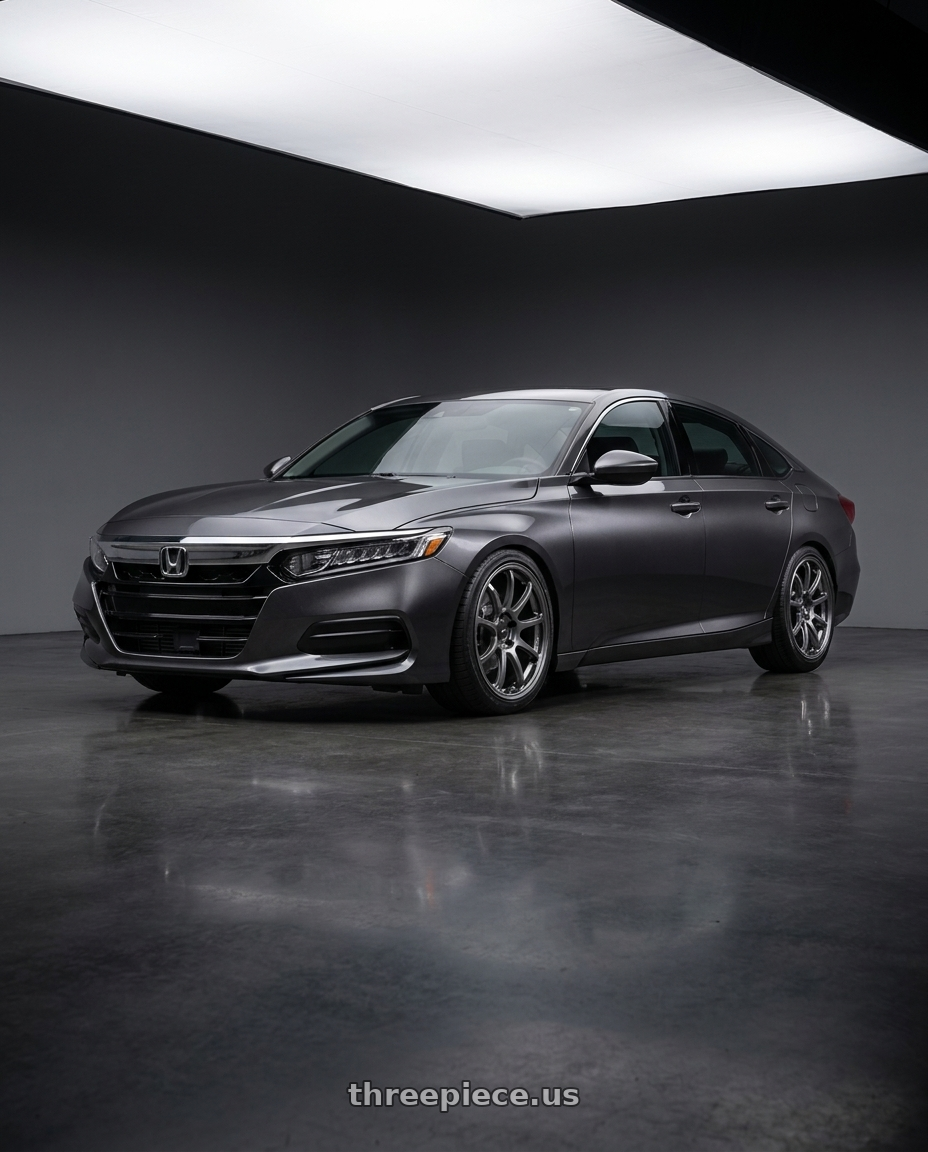 2019 honda accord lx with Enkei PF09 5x114.3 18x8.5+45 Dark Silver wheels