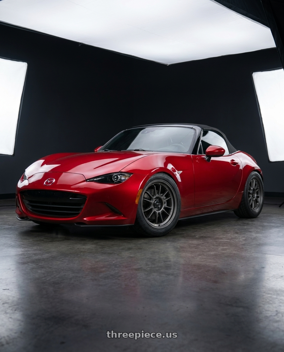 2016 Mazda Miata with Konig Hypergram 4x100 16x8+38 Matte Grey wheels