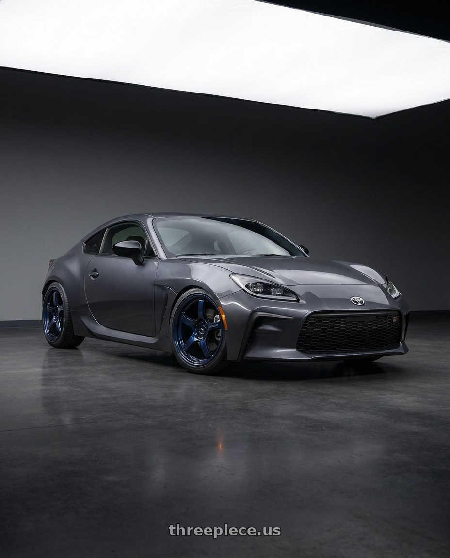 2023 Toyota Gr86 with Gram Lights 57CR 5x100 18x9.5 +38 ETERNAL BLUE PEARL wheels