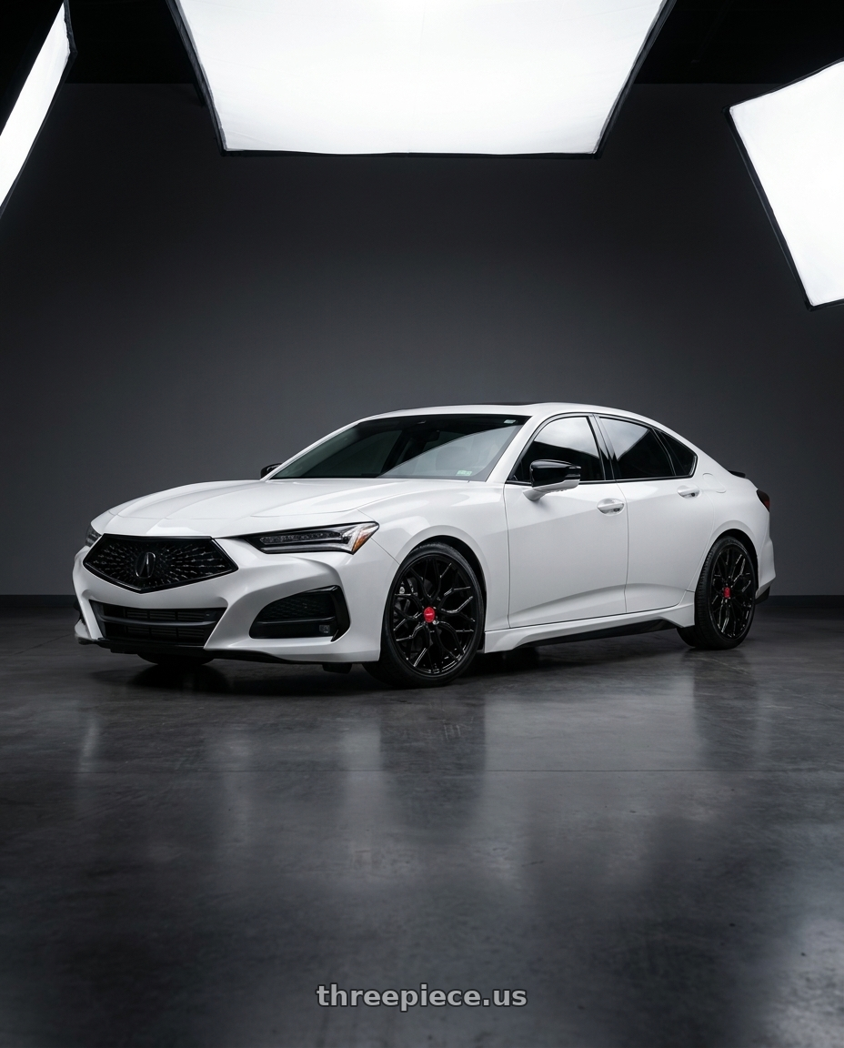 2022 Acura TLX 2 0T with VOSSEN HF-2 5X120 20x9 +35 GLOSS BLACK wheels
