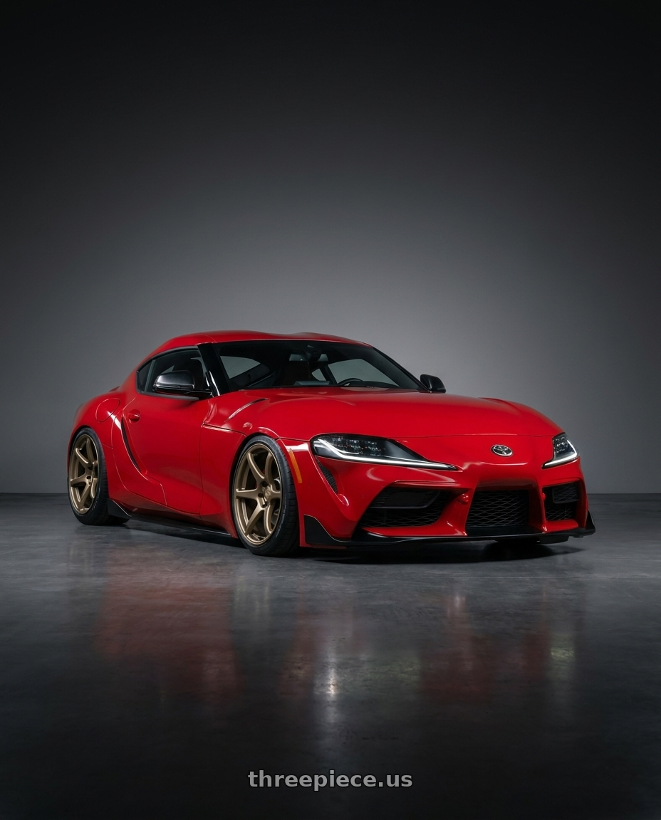2023 Toyota GR Supra with Kansei K11B Tandem 5X112 19x10.5 22 Bronze wheels