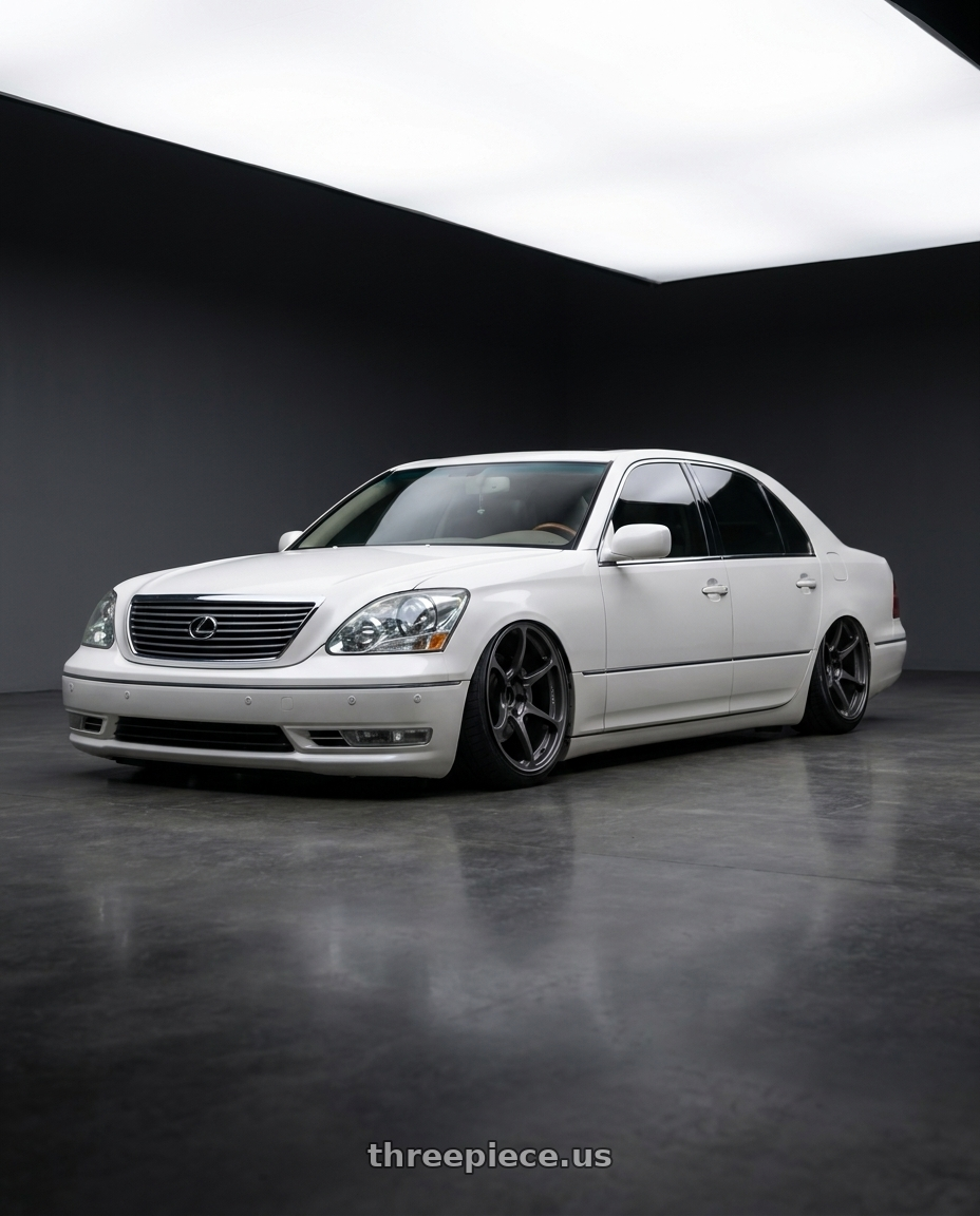 2001 Lexus LS 430 with Volk Racing NE24 5x114.3 19x9.5 +35 MATTE GUNBLACK wheels