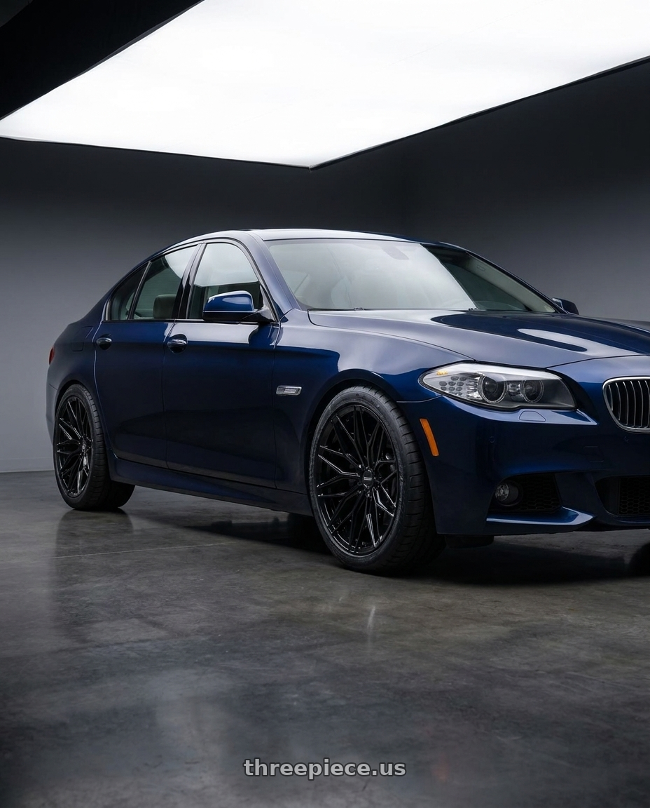 2012 BMW 535i with VOSSEN HFX-6 8X170 22x10 +-18 GLOSS BLACK wheels