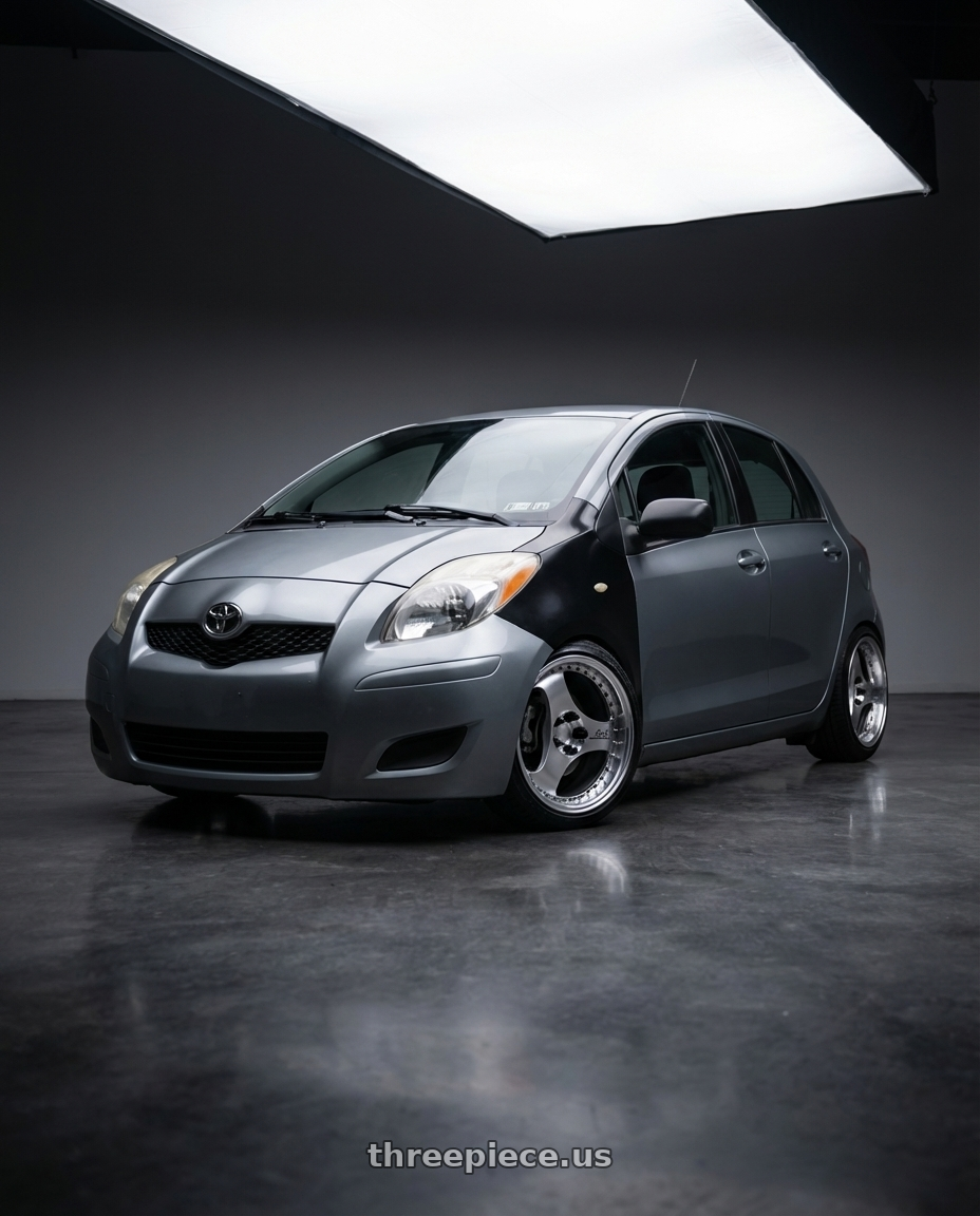 2009 toyota yaris with Advan Racing ONI2 PROGRESSIVE 5x112 20x9.5 +25 MACHINING & DIAMOND CUT wheels