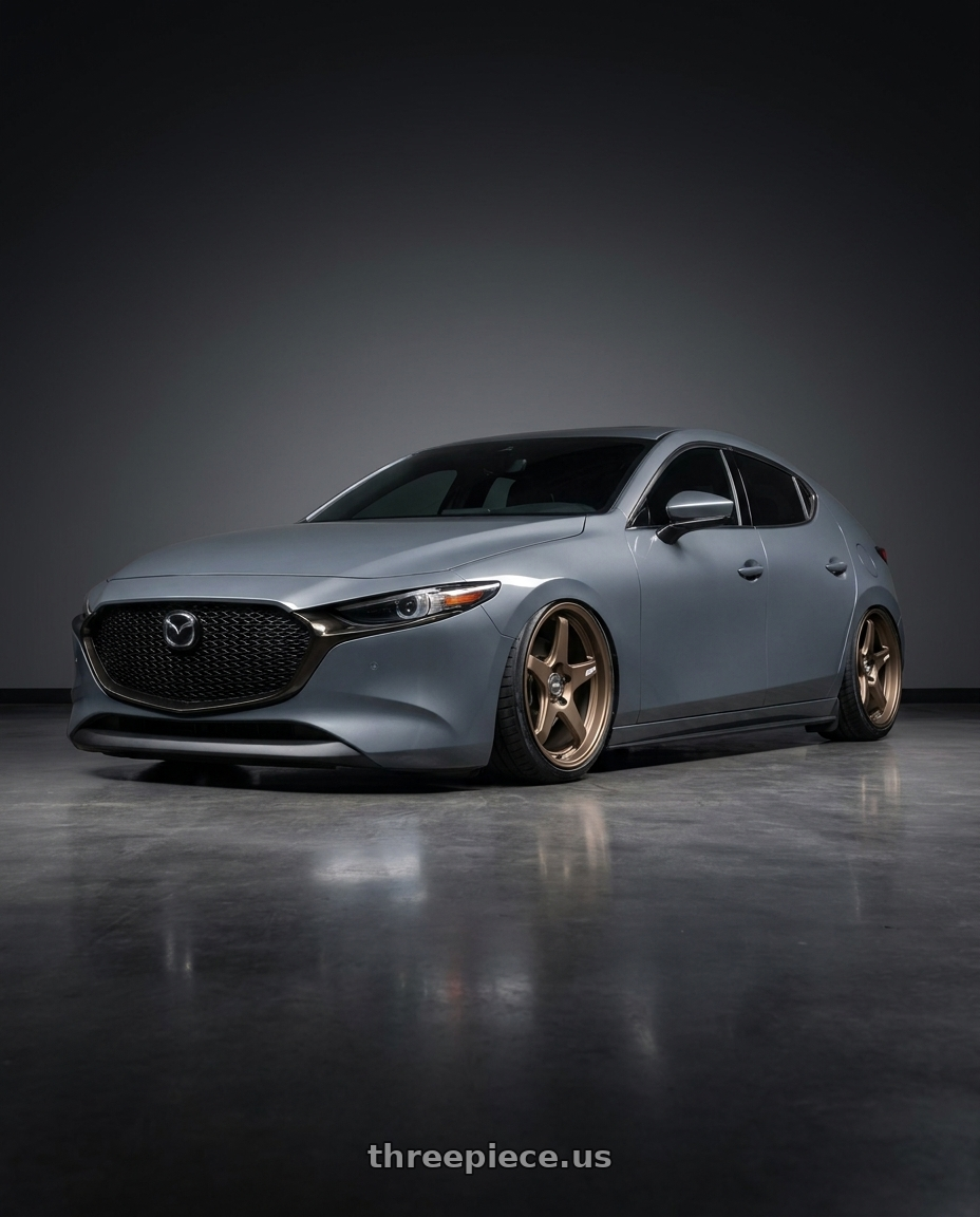 2023 Mazda Mazda3 Turbo with ESR Wheels APEX SERIES AP5 5x114.3 18x10.5 +22 Matte Bronze wheels