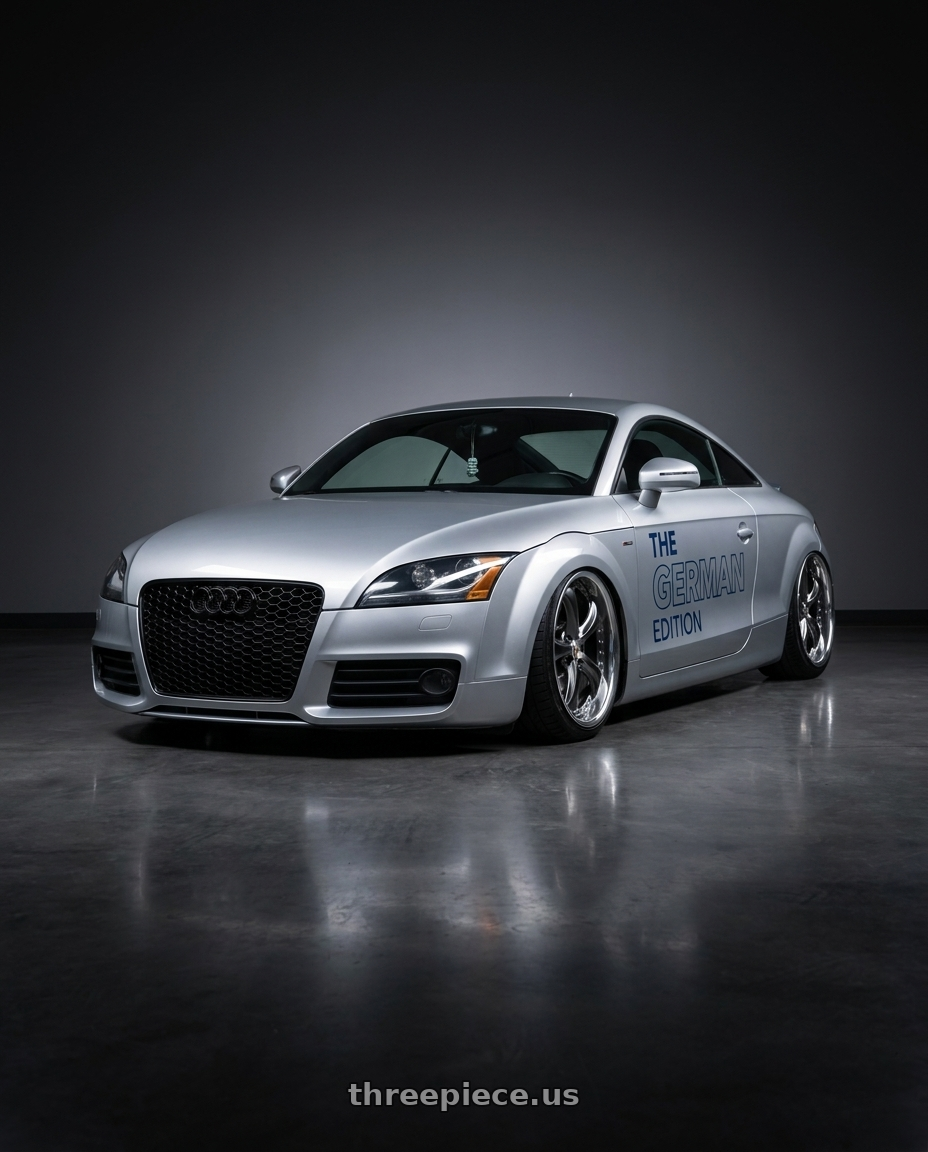 2008 Audi tt with Work Wheels VS-KF 5X114.3 19x7.5+27 Brilliant Silver Black O Disk FULL REVERSE wheels