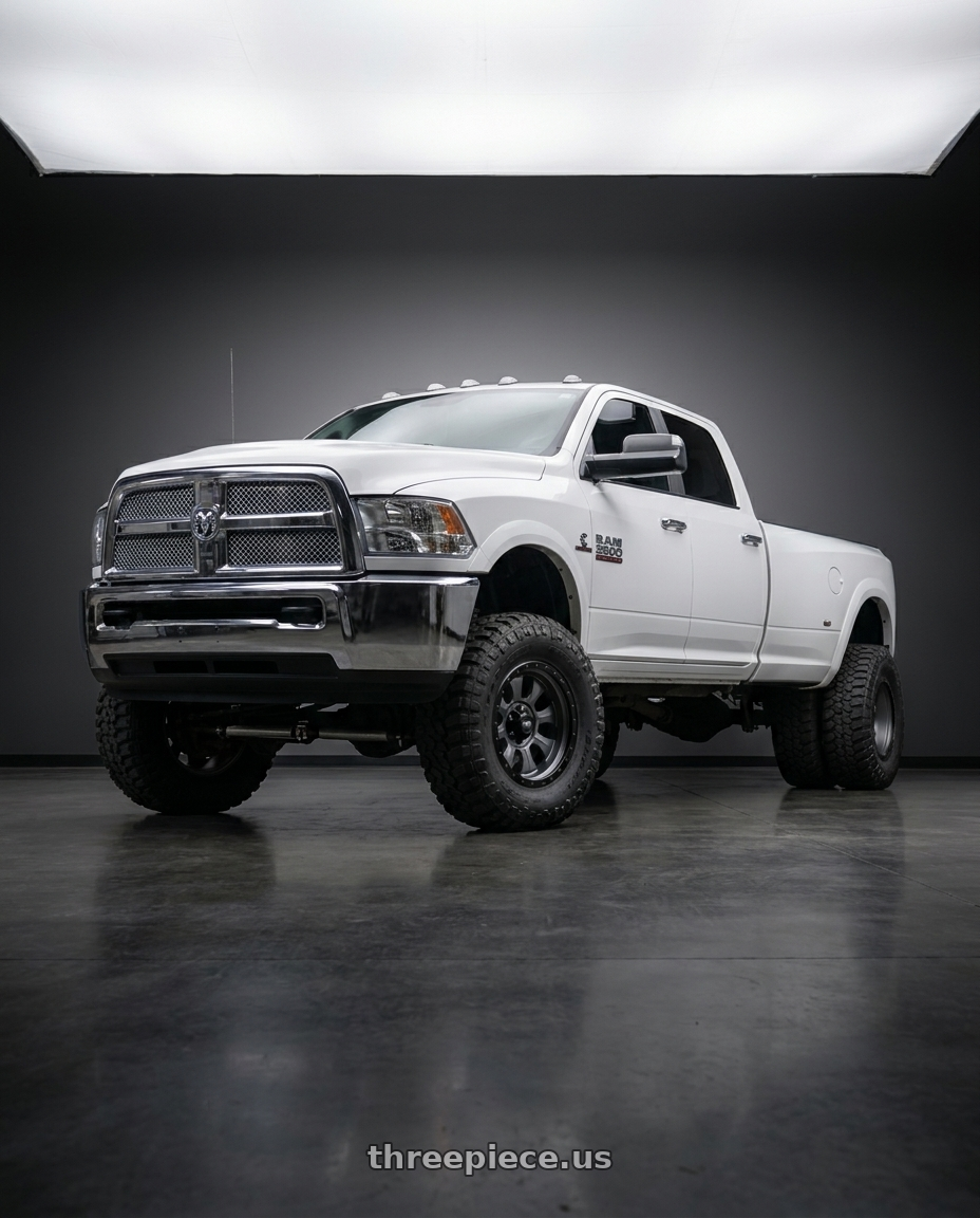 2014 ram 3500 dually Crew with Dirty Life Ironman 9300 5x139.7 17x8.5-6 Matte Gunmetal/Black Beadlock wheels