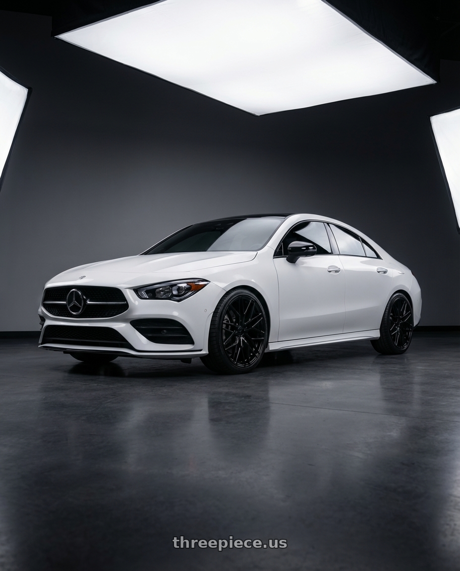 2023 Mercedes-Benz CLA C118 with Avant Garde Wheels M520R 5X112 19x9.5 +40 Gloss Black wheels
