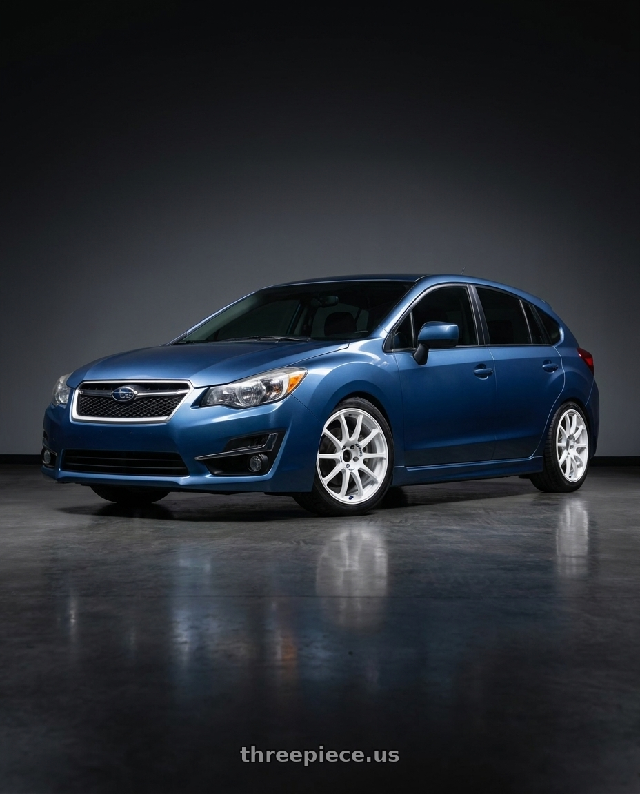 2016 Subaru Impreza  with Advan RCIII 5x114.3 18x8.5+53 White wheels