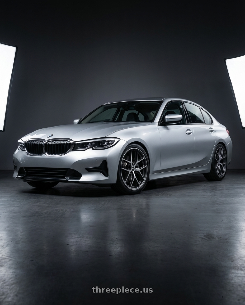 2023 BMW 3 Series G20 with BBS CC-R 5x112 19x9.0+42 Graphite w/ Diamond Cut Face wheels