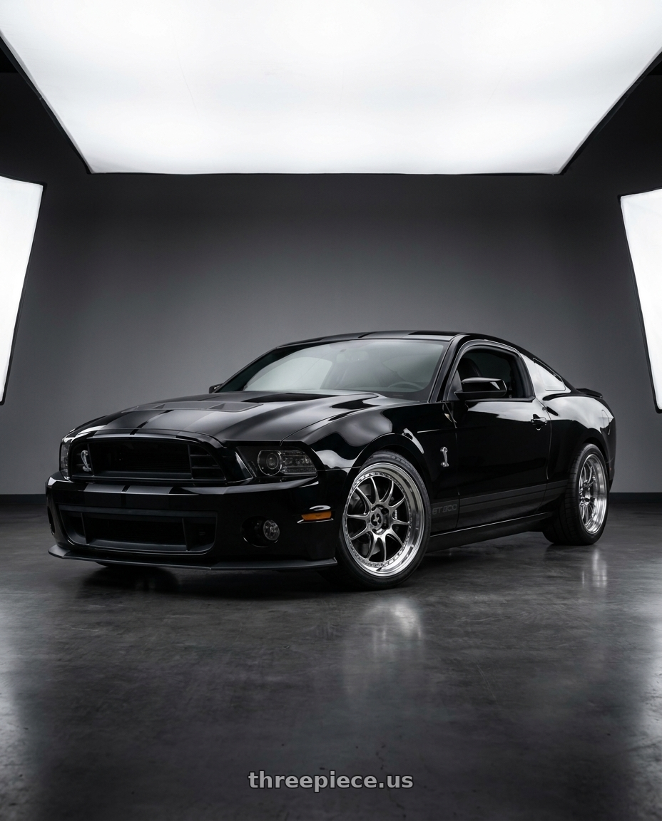 2011 GT500 SVT Performance Package Black with MST Wheels LeMan 5x114.3 19x9.5 +35 Hyper Black w/Machined Lip wheels