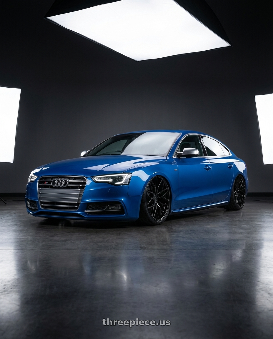 2014 Audi S5 B8 with Avant Garde Wheels M520R 5X112 20x10 +25 Gloss Black wheels