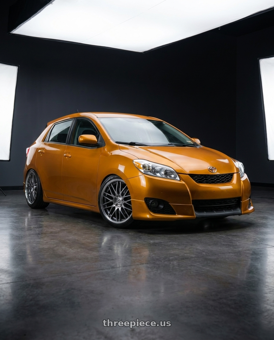 2009 toyota matrix with Enkei EKM3 5x100 18x7.5+45 Hyper Silver wheels