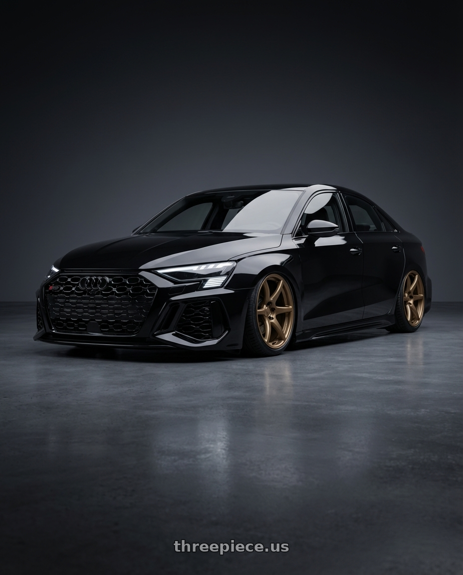 2022 Audi RS3 8Y with Kansei K11B Tandem 5X112 19x9.5 22 Bronze wheels