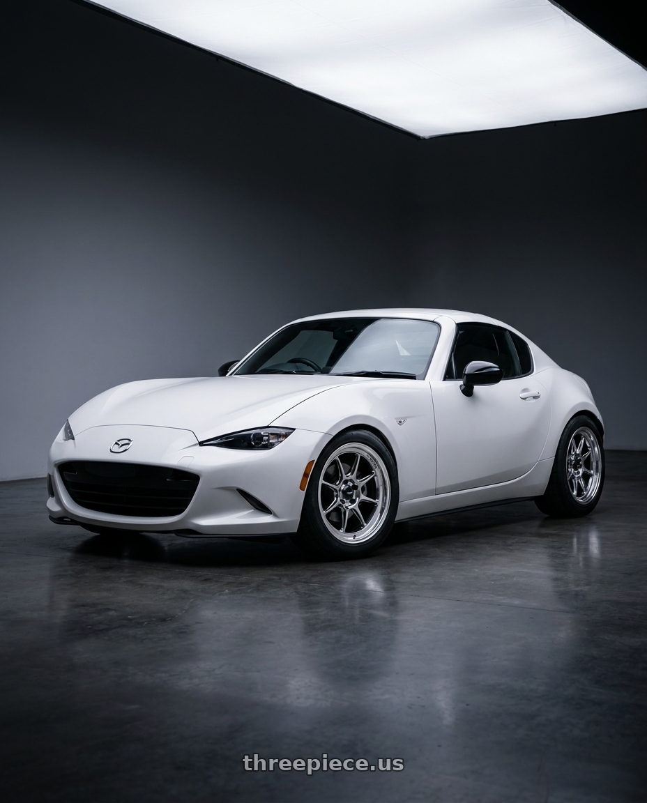 2024 nd mx5 with Konig Countergram 4x100 15x8+25 Hyper Chrome / Machined Lip wheels
