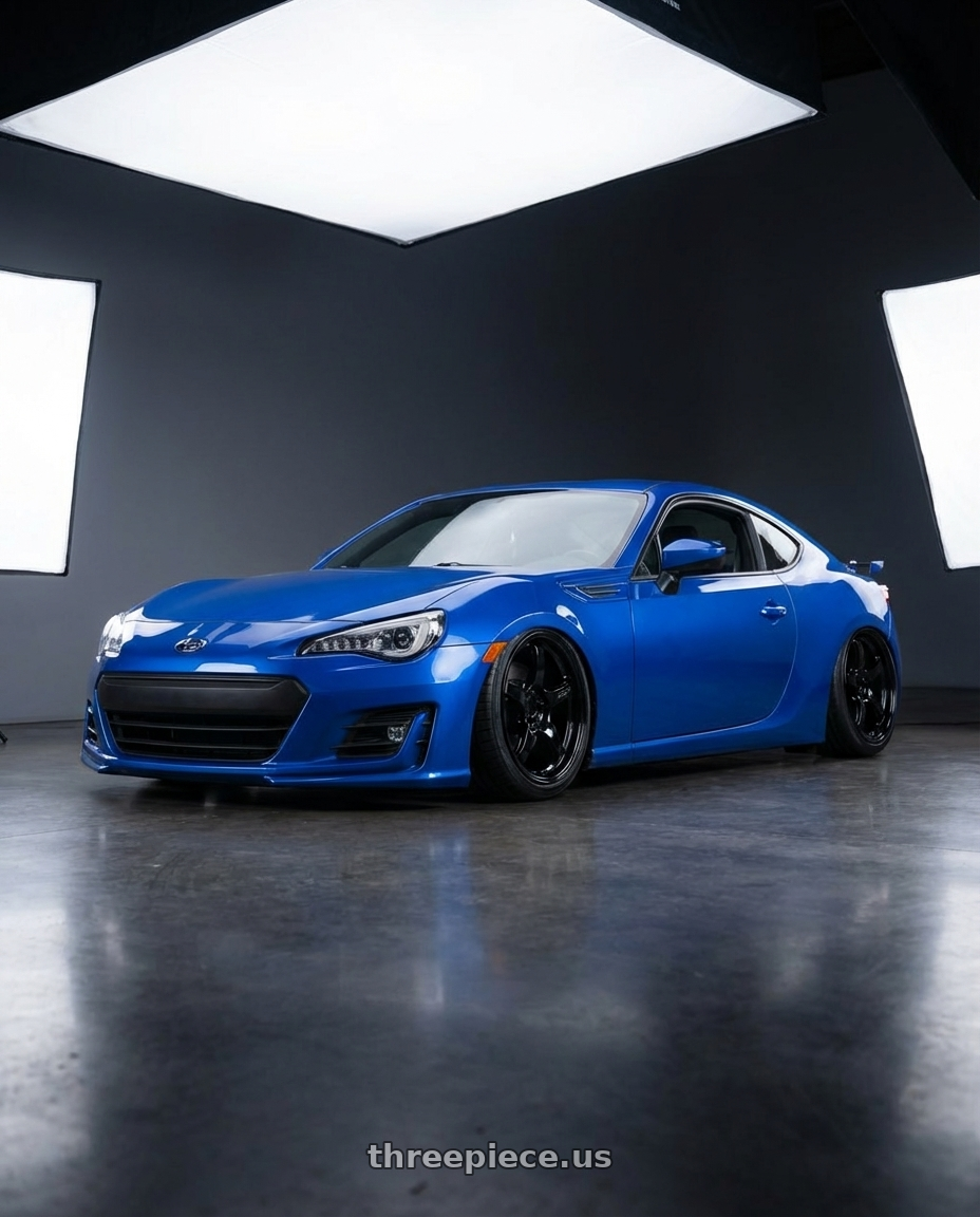 2017 Subaru BRZ with Gram Lights 57CR 5x100 18x9.5+38 Glossy Black wheels