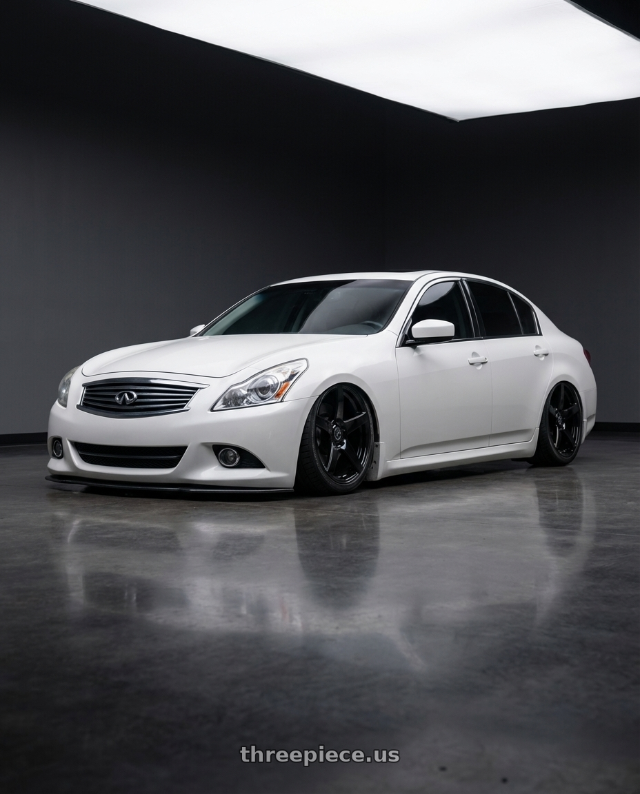 2012 Infiniti G37 with Forgestar CF5 5x114.3 19x10 +42 Gloss Black wheels