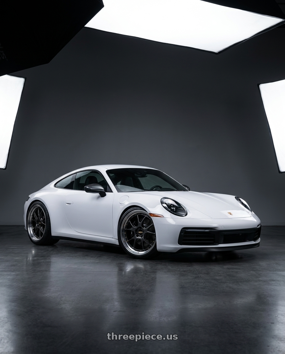 2024 Porsche Carrera T with BBS LM-R 5x130 19x9.5+40 Diamond Black wheels
