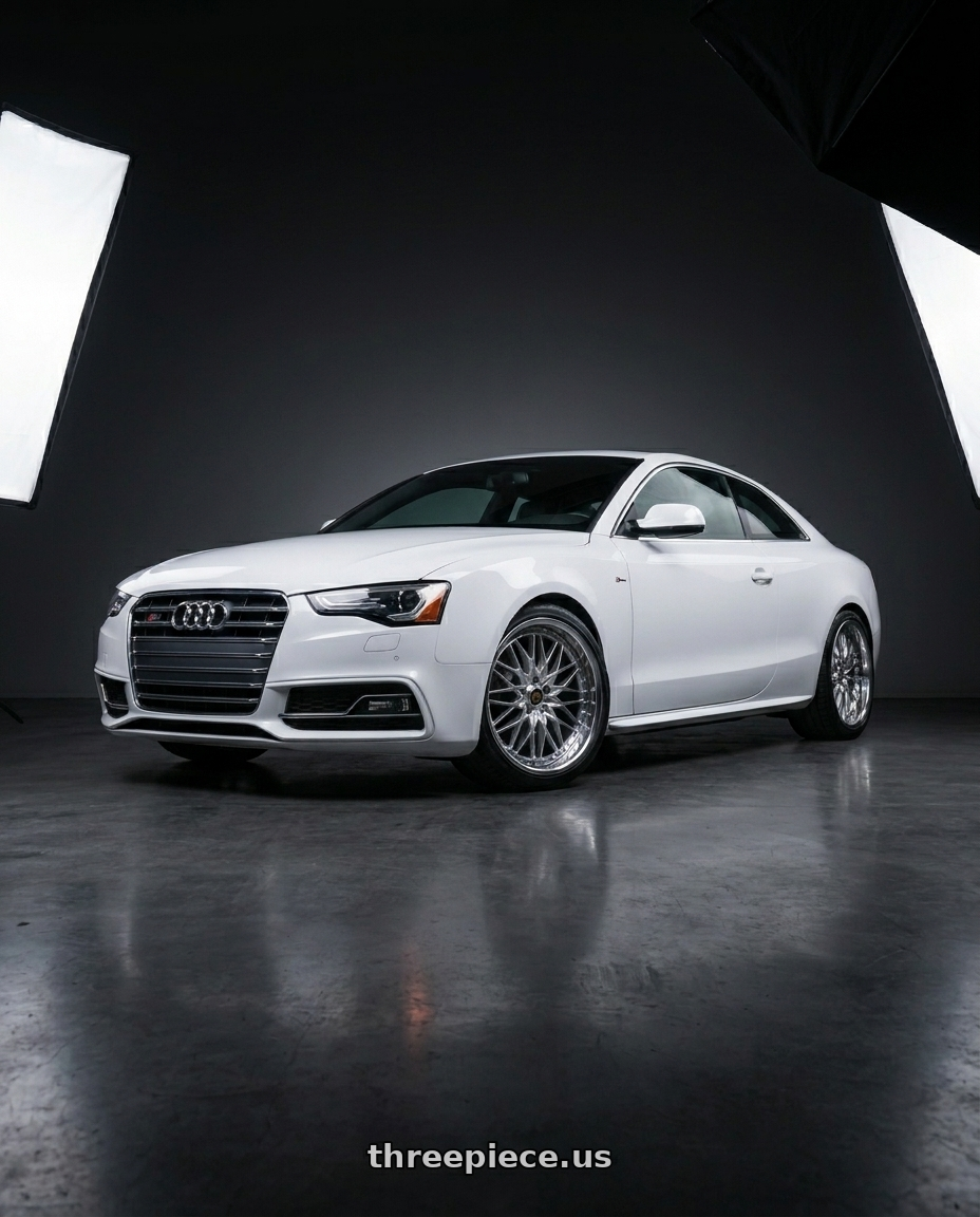 2014 Audi s5 with Work Vs-Xv 5x112 19x9+21 O Disk Silky Rich Silver wheels