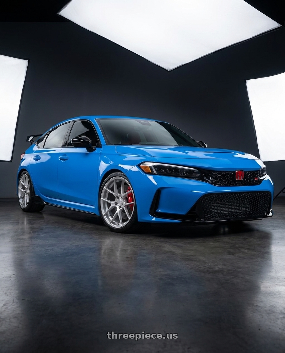 2024 Honda Civic Type R with Avant Garde Wheels M510 5X120 19x8.5 +15 Satin Silver wheels