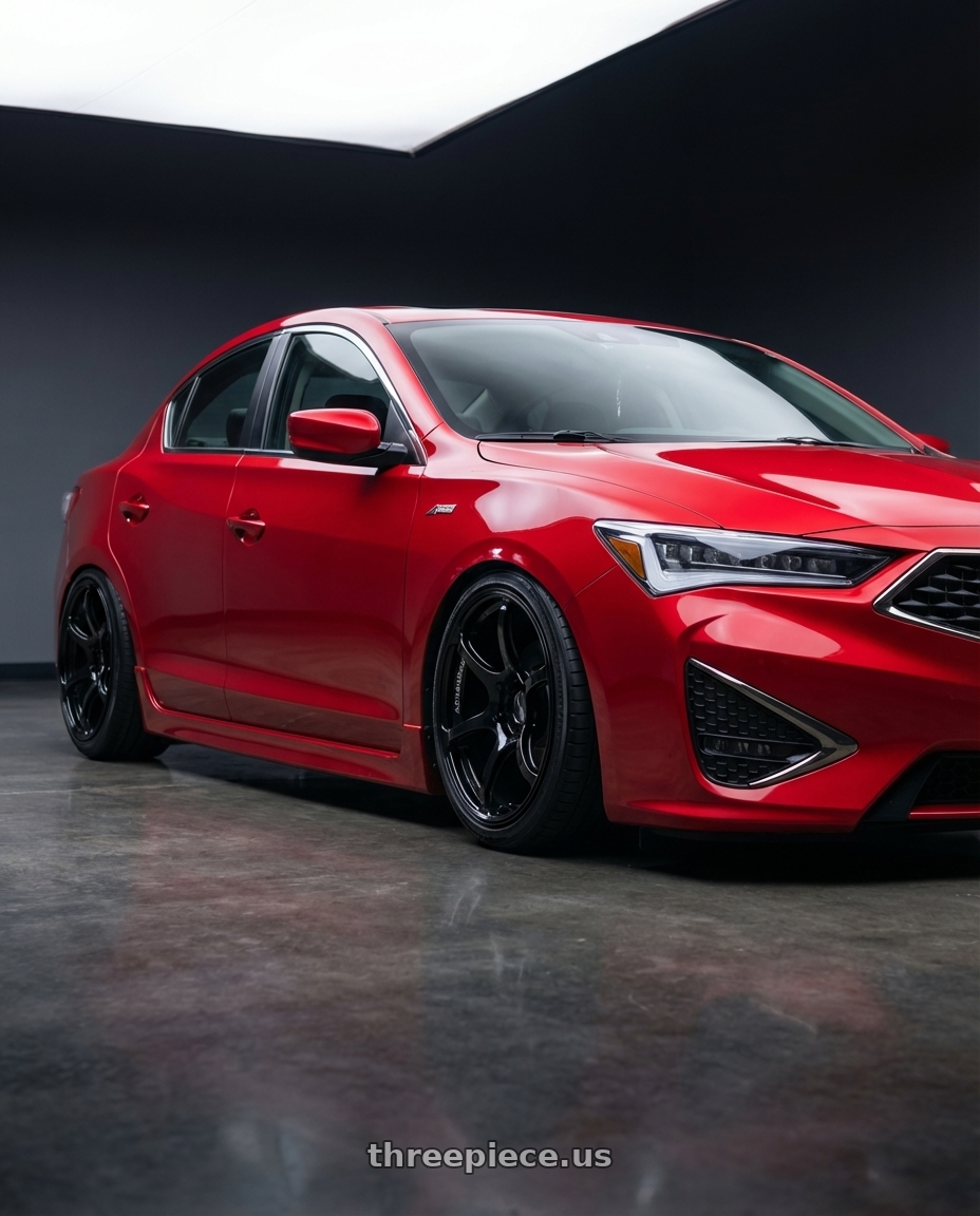 2012 Acura ILX with Advan RGIII 5x114.3 18x10.5+25 Gloss Black wheels