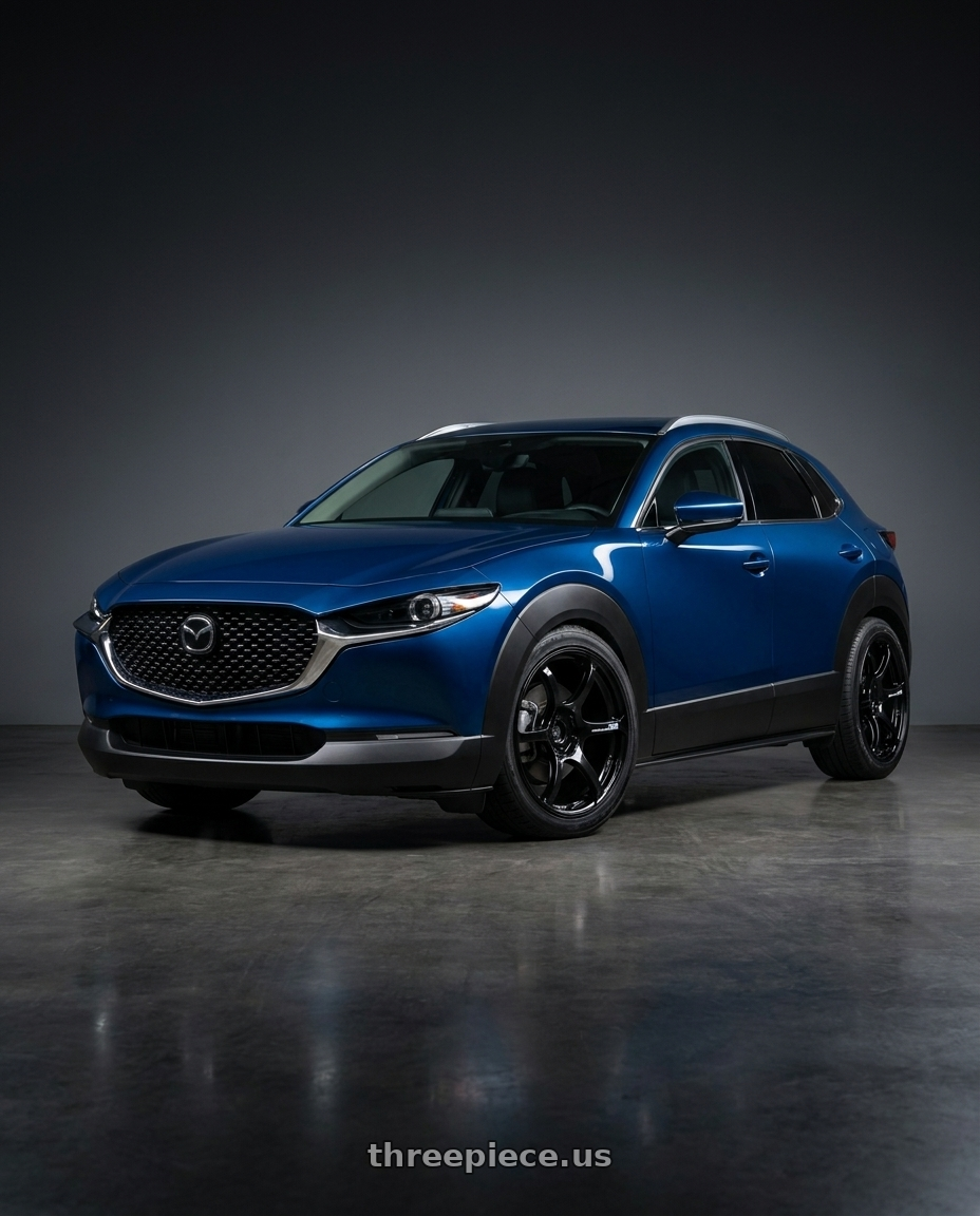 2020 Mazda Cx30 with Advan RGIII 5x114.3 18x10.5+25 Gloss Black wheels