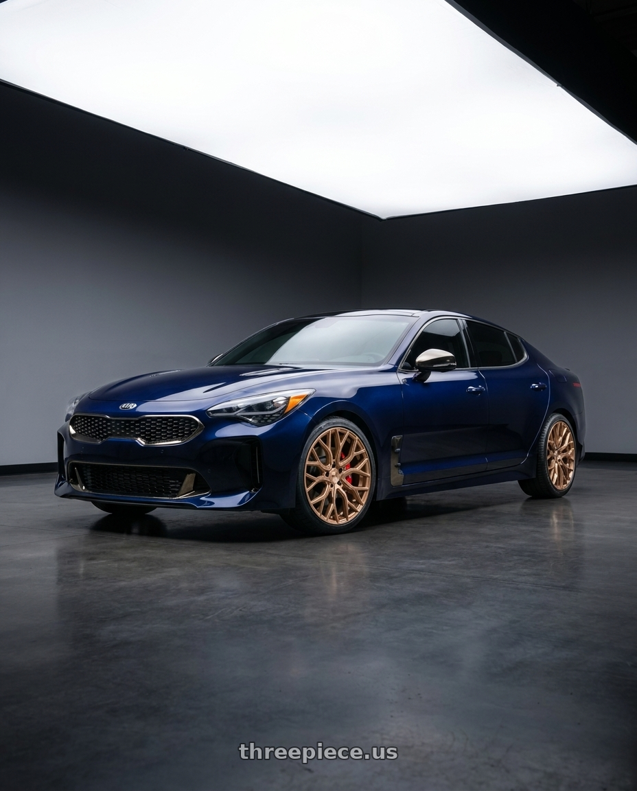 2020 Kia stinger gt with Niche 1PC M263 MAZZANTI 5X120 20X9 +35 BRONZE BRUSHED wheels